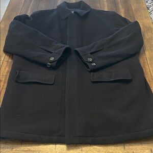 Brooks Brothers Classic Navy Wool/Cashmere Blend Coat Size M EUC